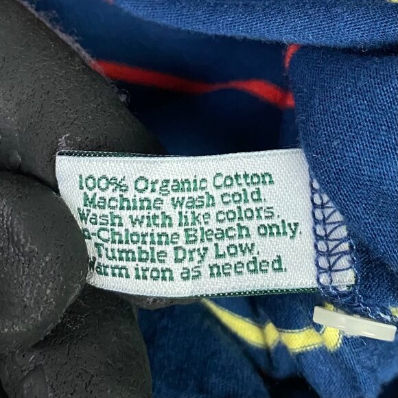 Criquet Polo Shirt Men's Medium Blue Stripe Organic Cotton Striped Preppy - Picture 6 of 10